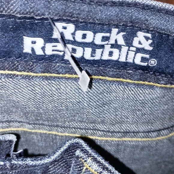 Vintage Rock & Republic Jeans Button Fly Mens 36 - Picture 5 of 5